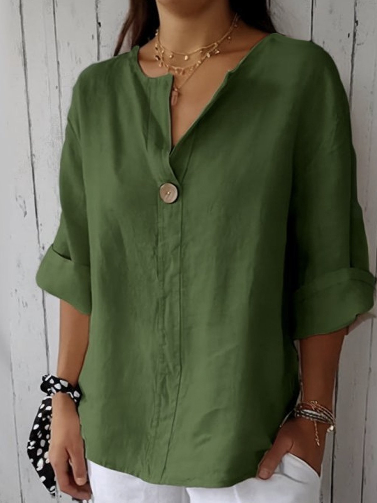 Sabrina | Relaxed V-Neck Blouse
