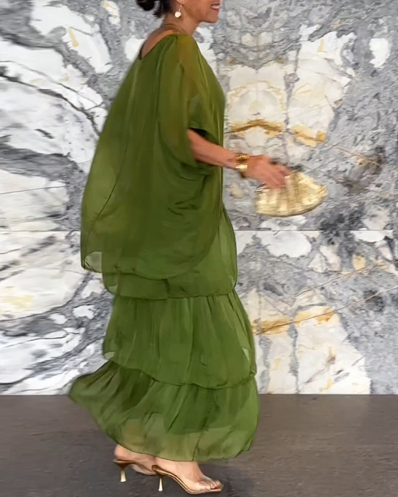 Morgan™ | Layered Green Maxi Dress